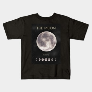 The Moon with its lunar phases Kids T-Shirt